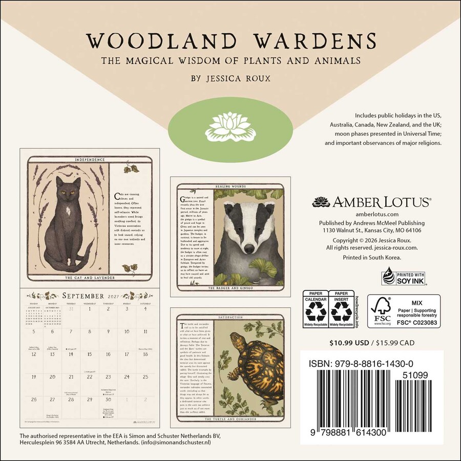 Woodland Wardens 2027 Mini Wall Calendar