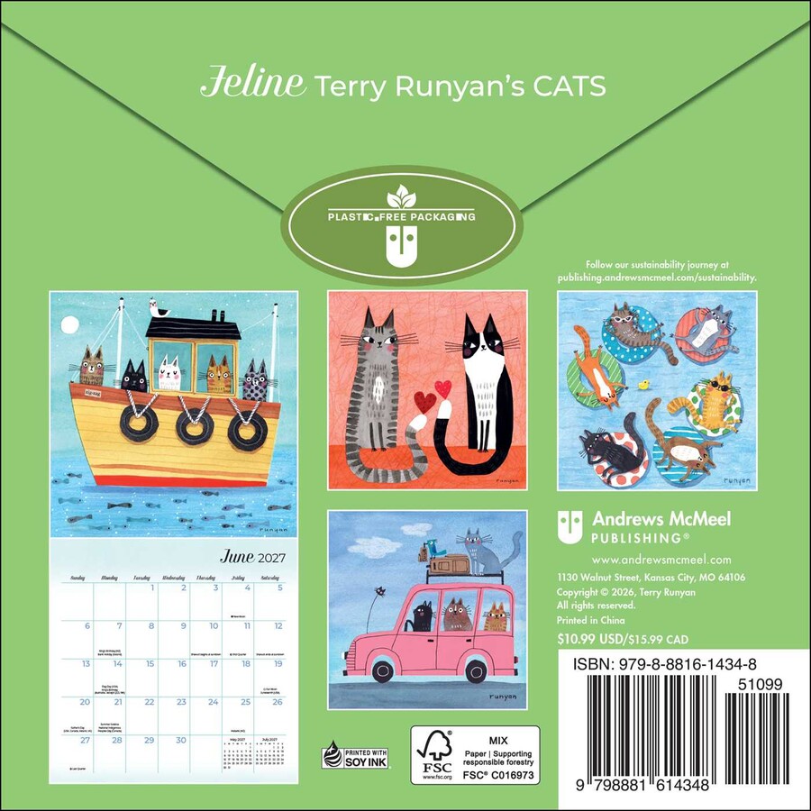 Feline 2027 Mini Wall Calendar