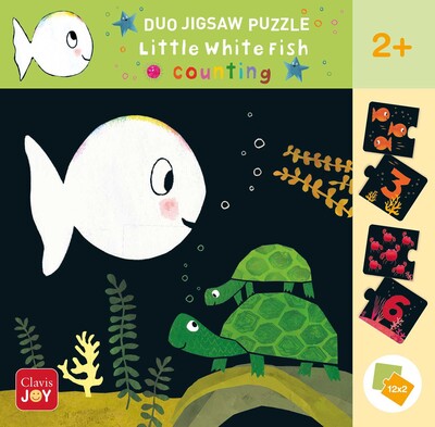 Duo Jigsaw Puzzle. Little White Fish. Counting Duo Jigsaw Puzzle. Little White Fish. Counting