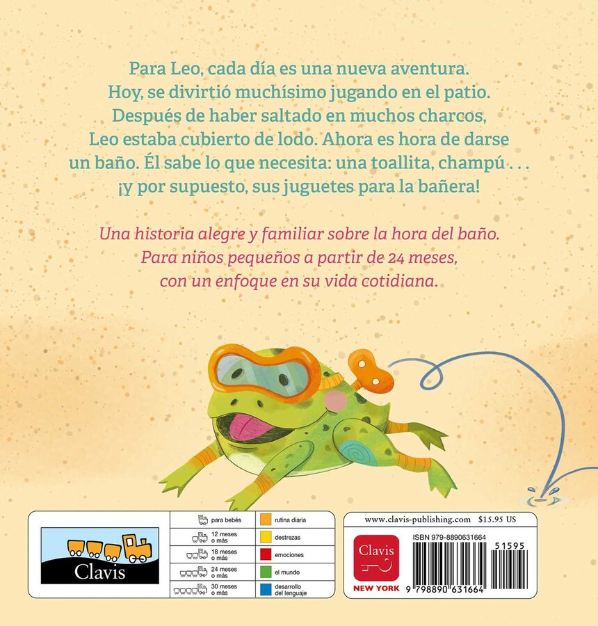 Leo se baña