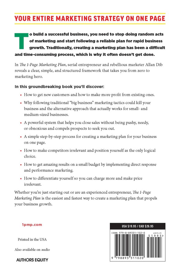 1-Page Marketing Plan