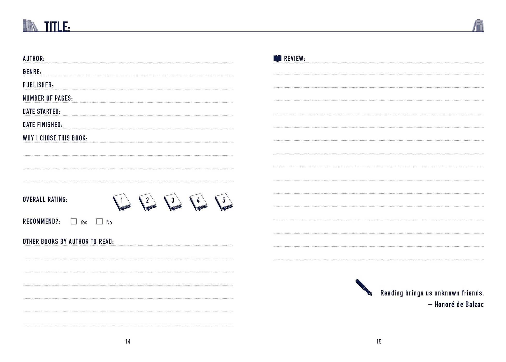 Book Lover's Journal