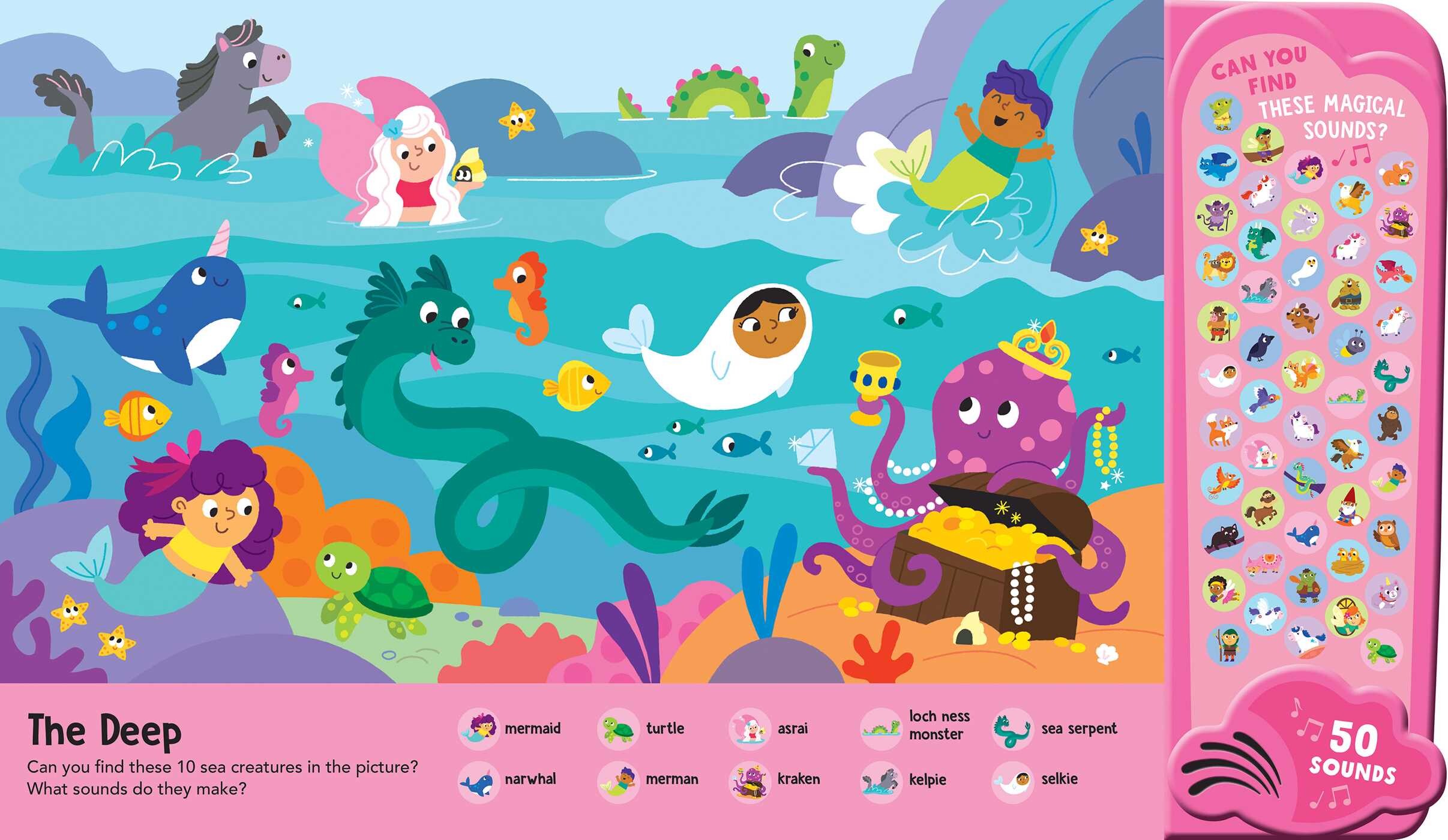 Unicorns & Mythical Creatures: 50 Button Sound Book