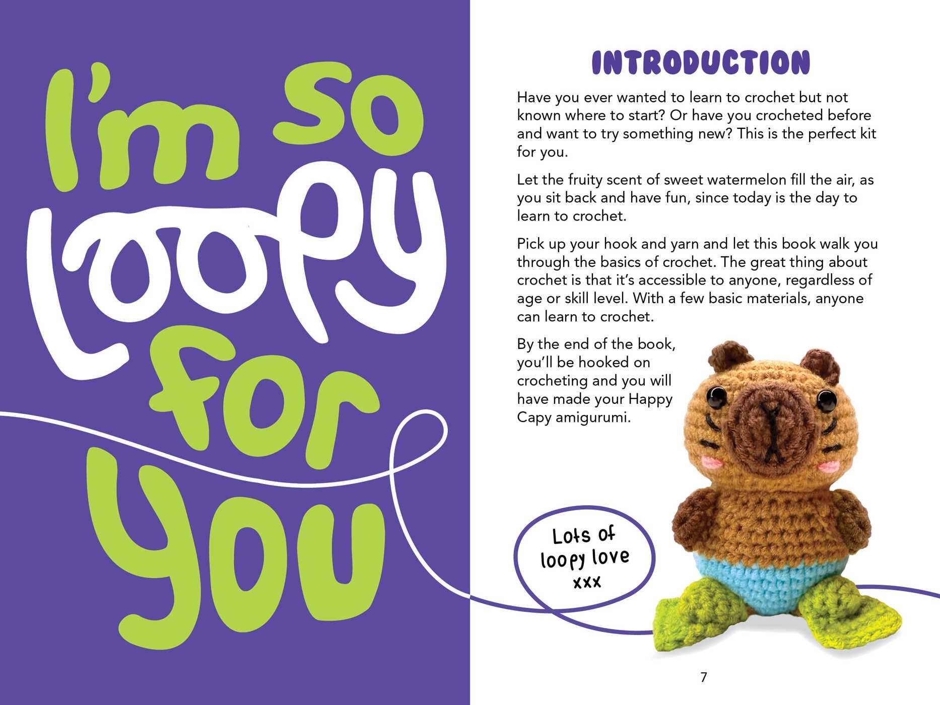 Happy Capy: Crochet Book & Kit