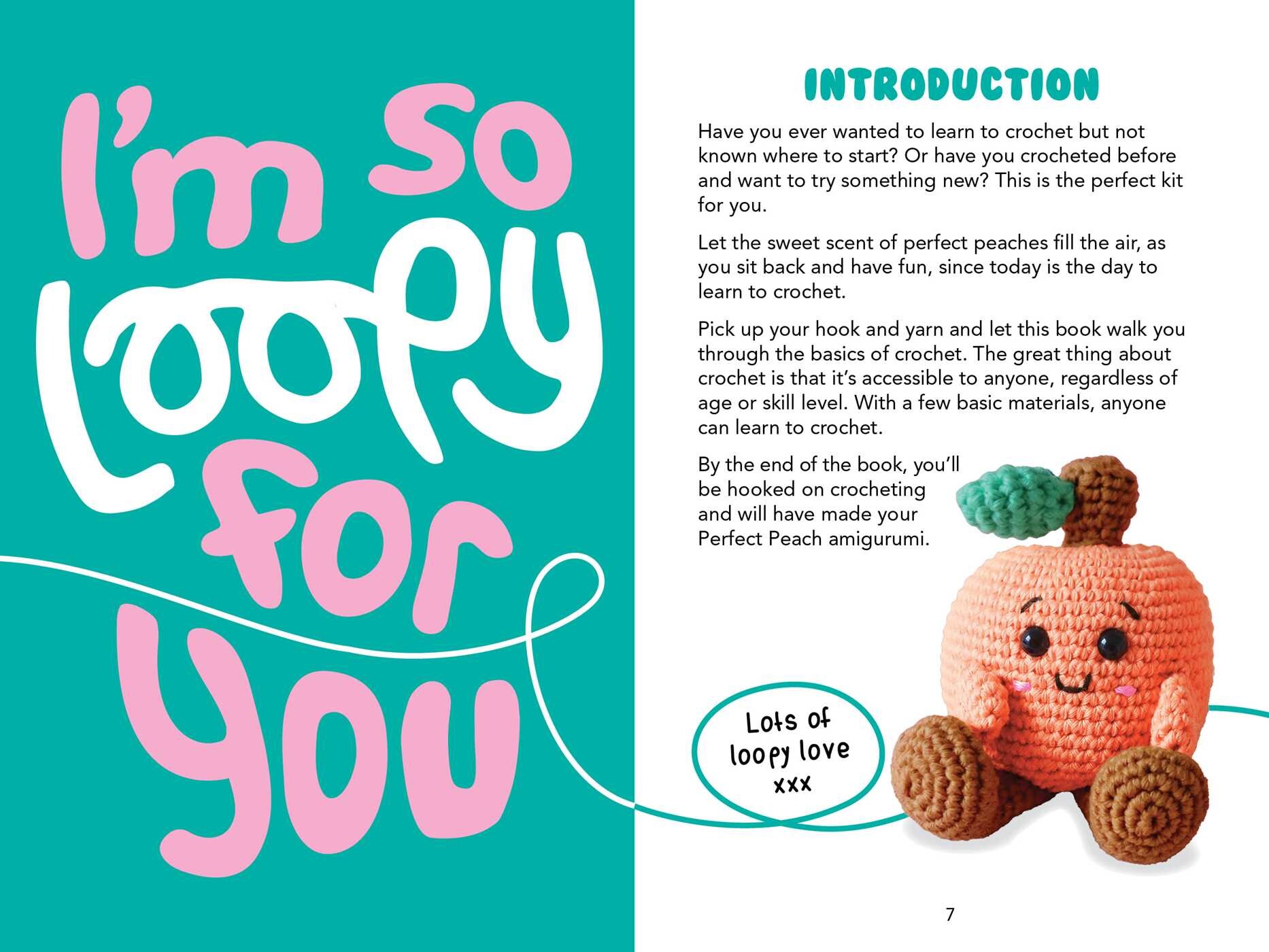 Perfect Peach: Crochet Book & Kit