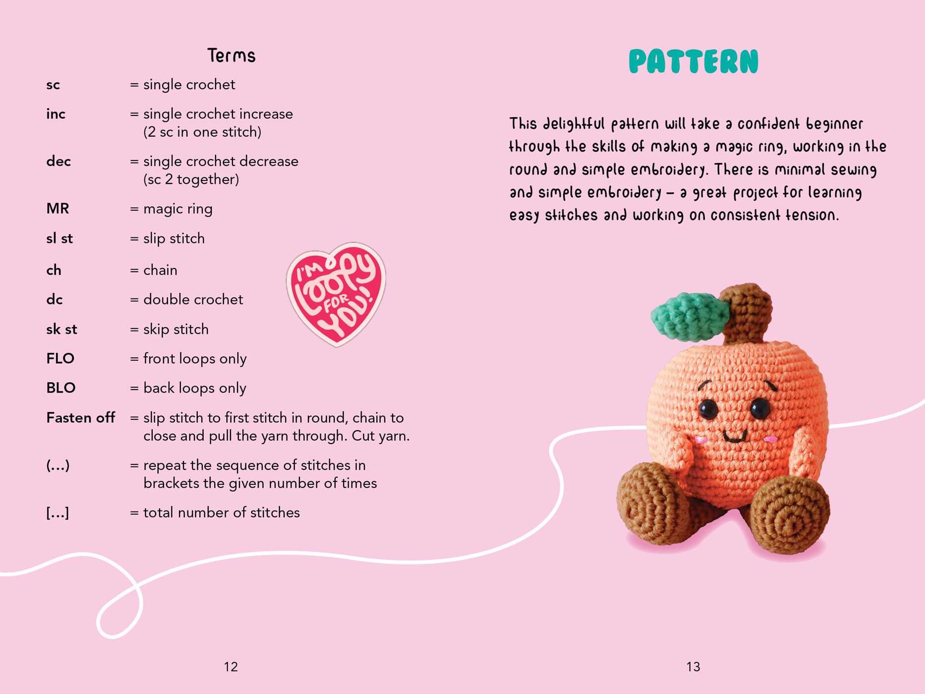 Perfect Peach: Crochet Book & Kit