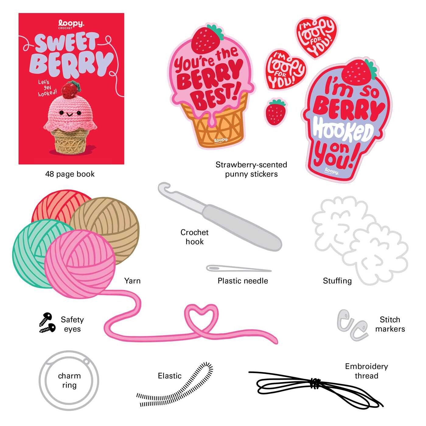 Sweet Berry: Crochet Book & Kit