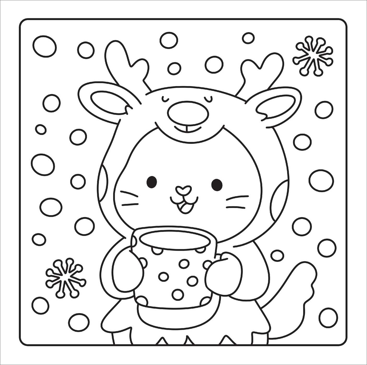 Christmas Cuties Cozy Coloring