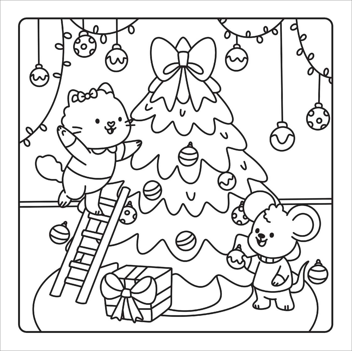 Christmas Cuties Cozy Coloring