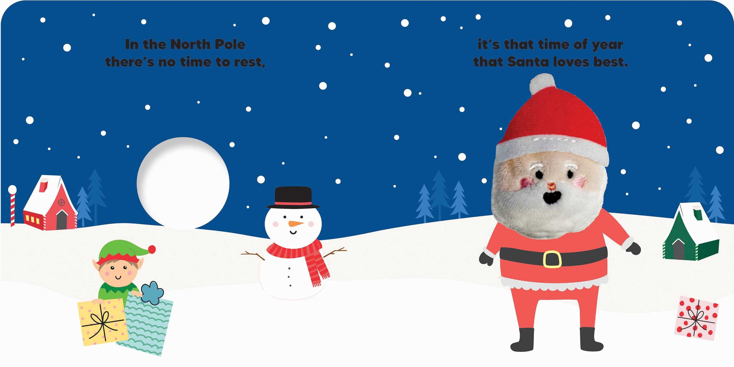 Here Comes Santa: Finger Puppet Book