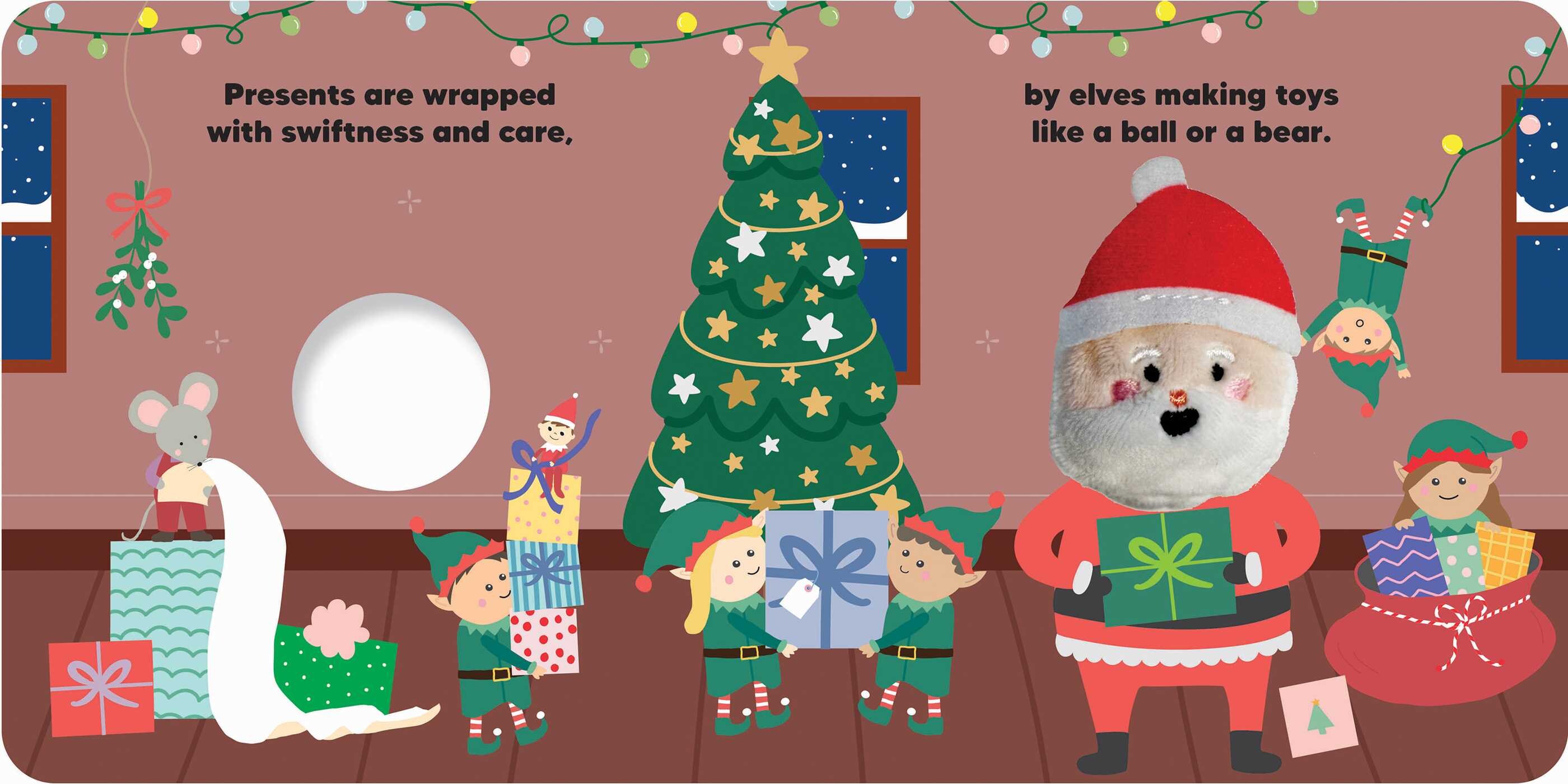 Here Comes Santa: Finger Puppet Book