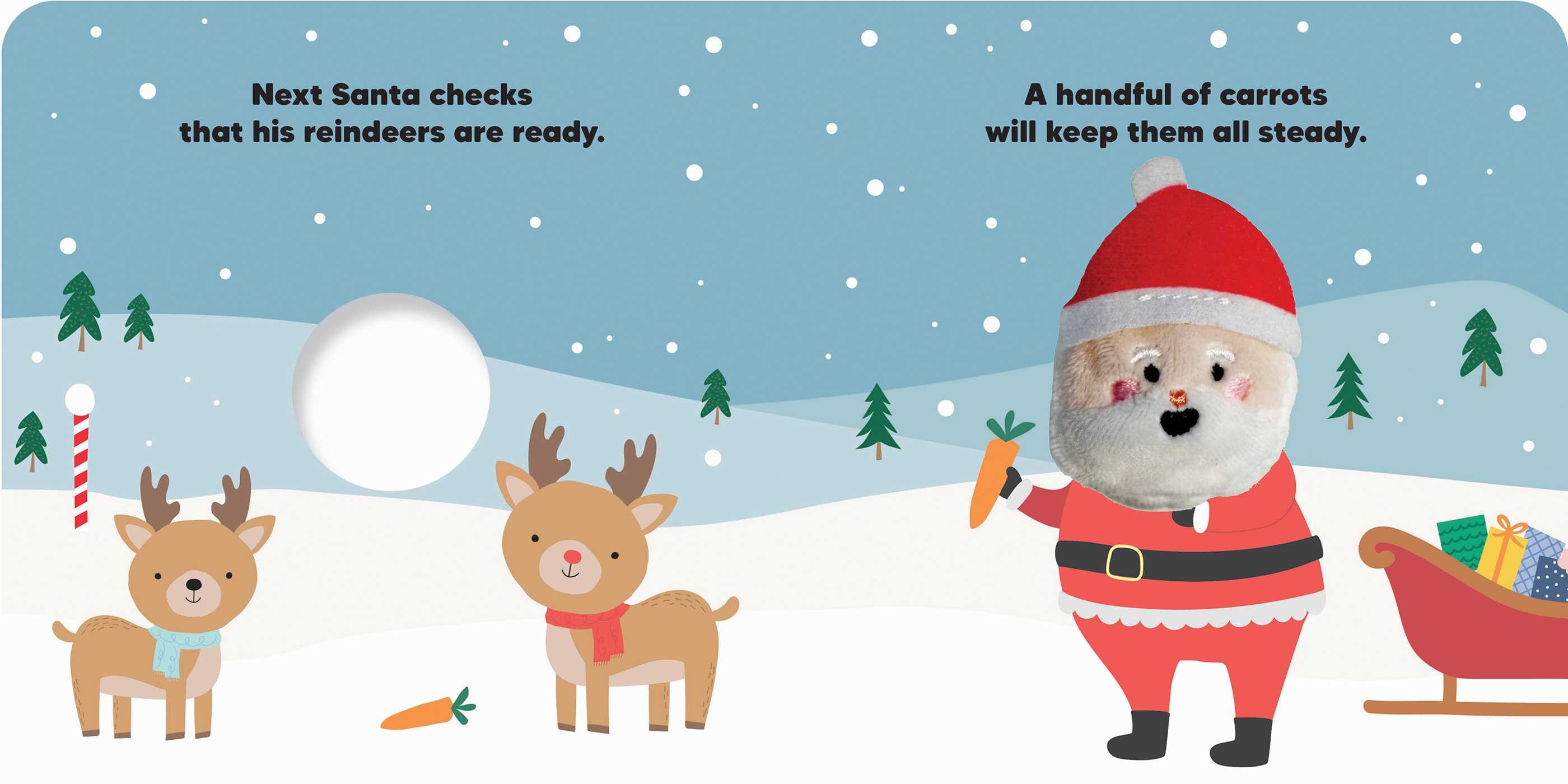 Here Comes Santa: Finger Puppet Book
