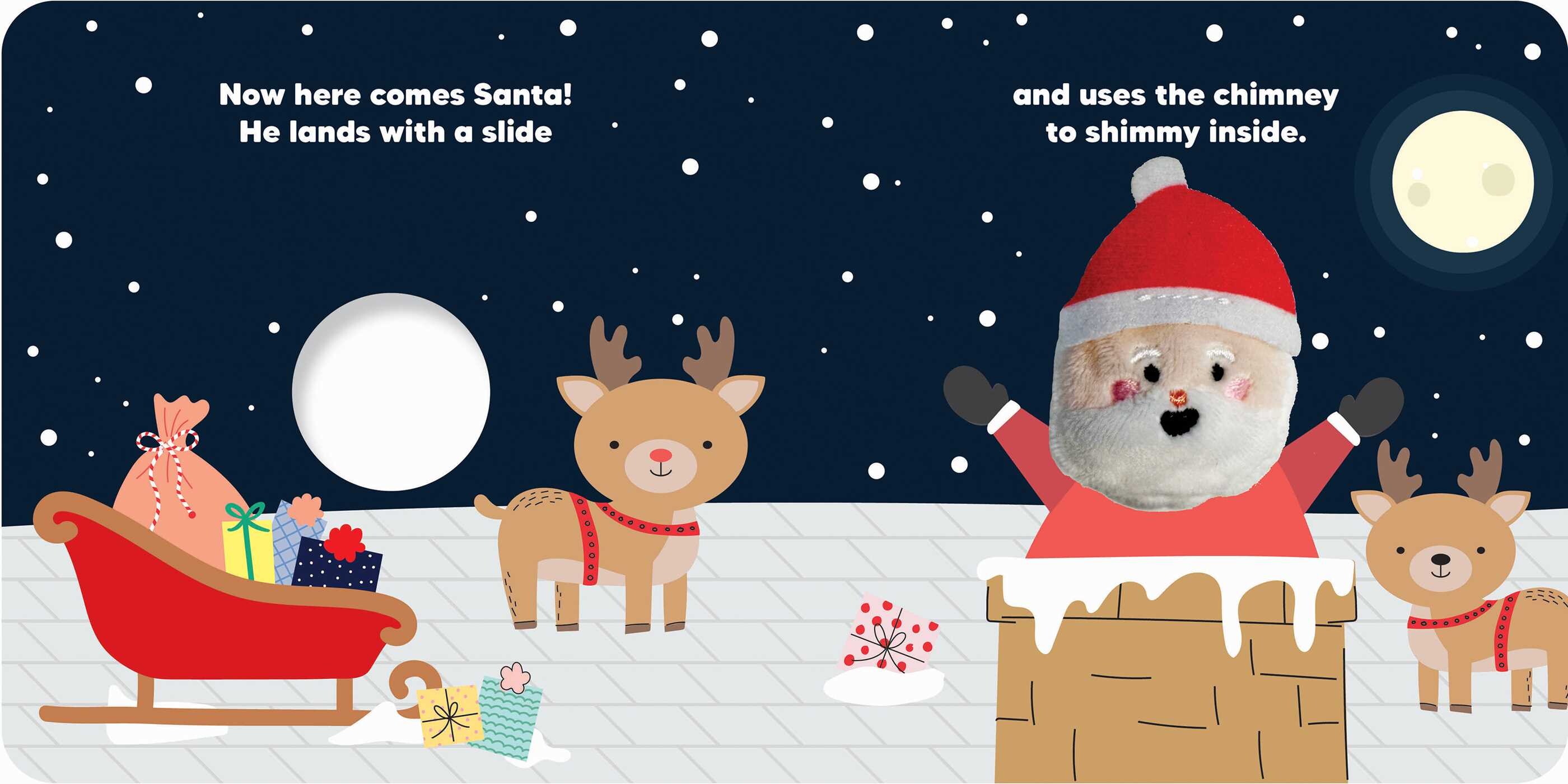 Here Comes Santa: Finger Puppet Book