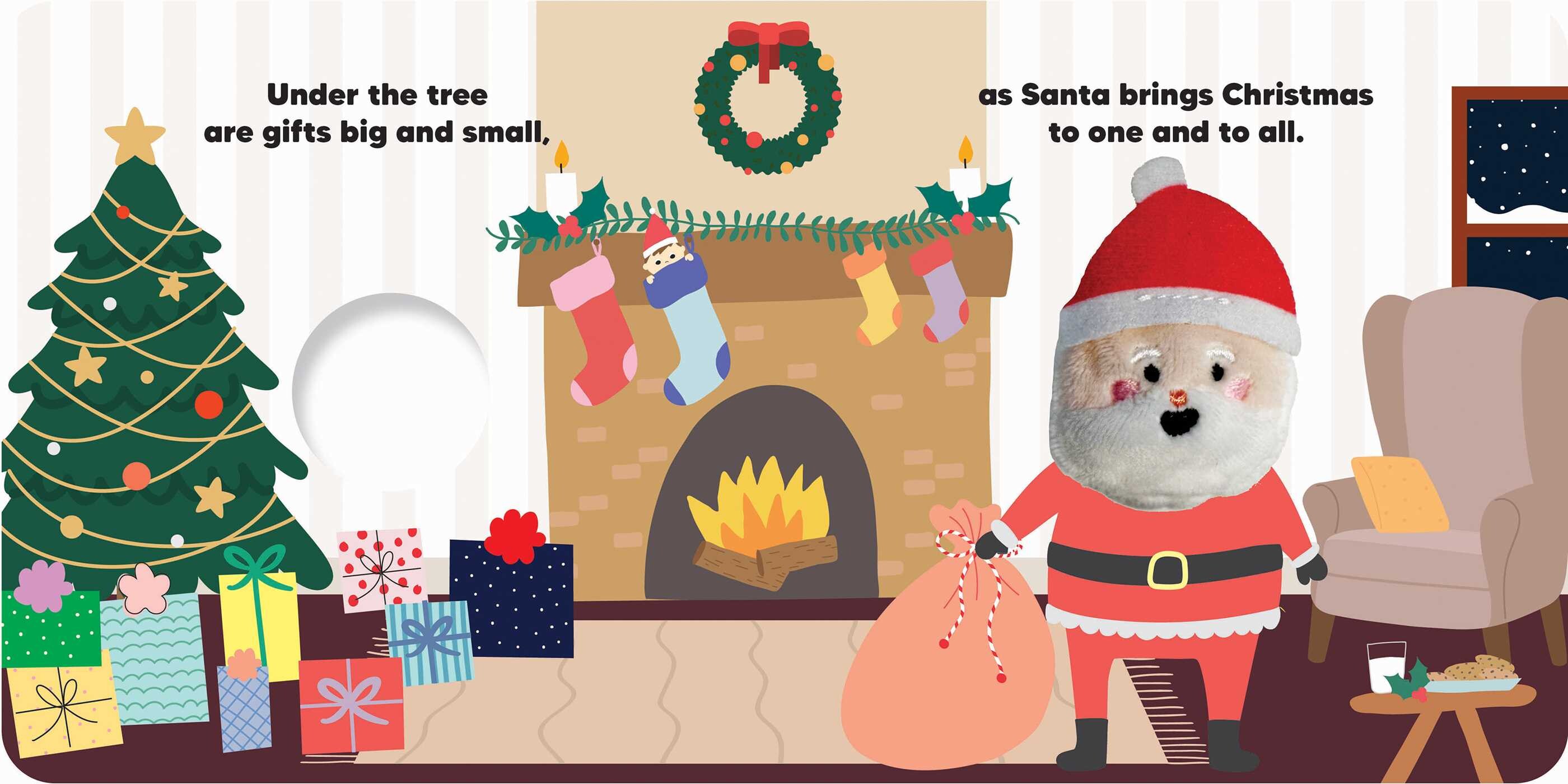 Here Comes Santa: Finger Puppet Book