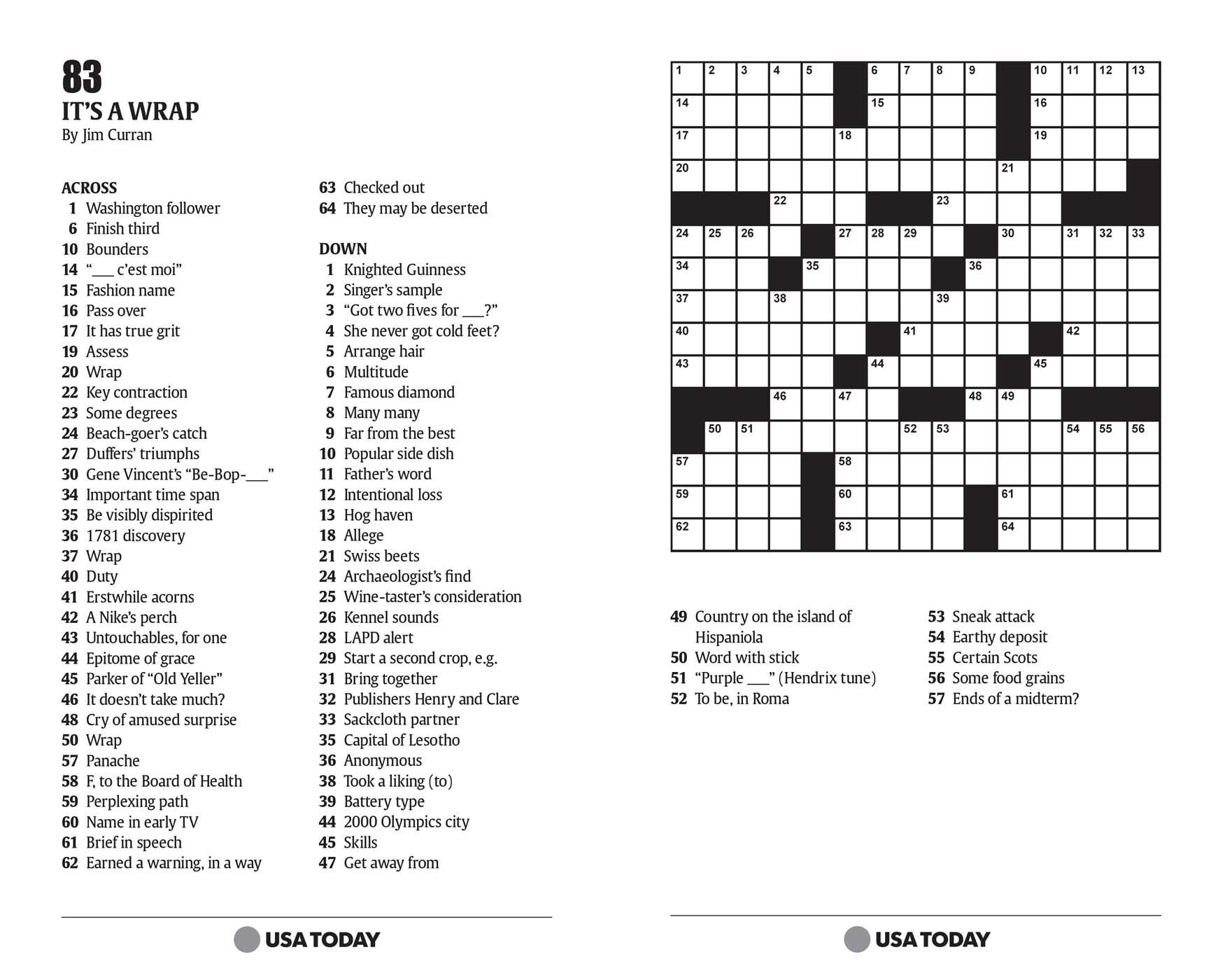 USA TODAY Crossword