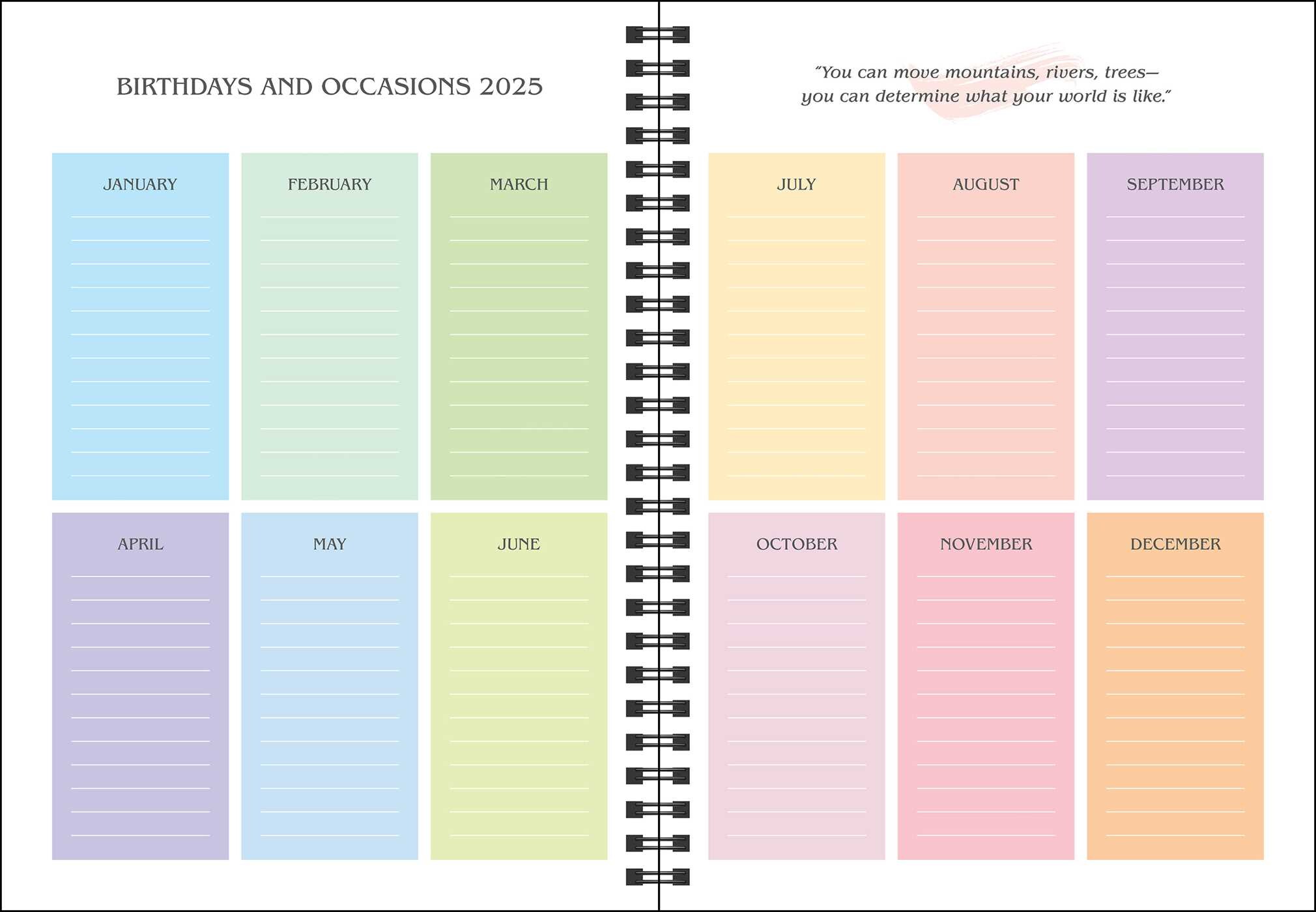 Bob Ross 12Month 2025 Planner Calendar Book Summary & Video