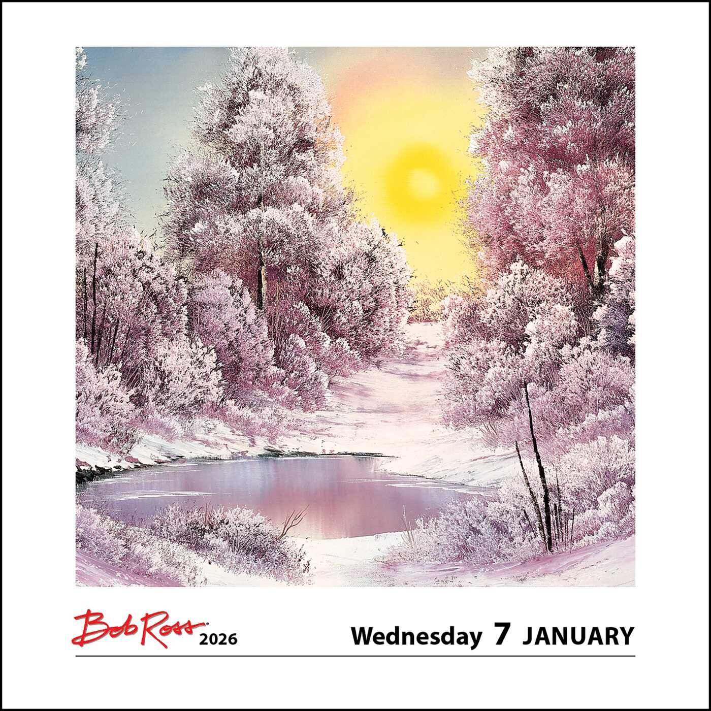 Bob Ross 2026 DaytoDay Calendar Book Summary & Video Official