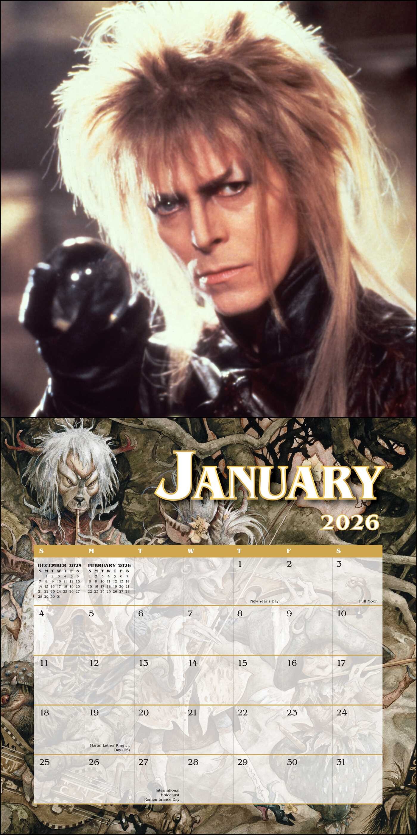Jim Henson's Labyrinth 2026 Wall Calendar (Includes FullColor Poster
