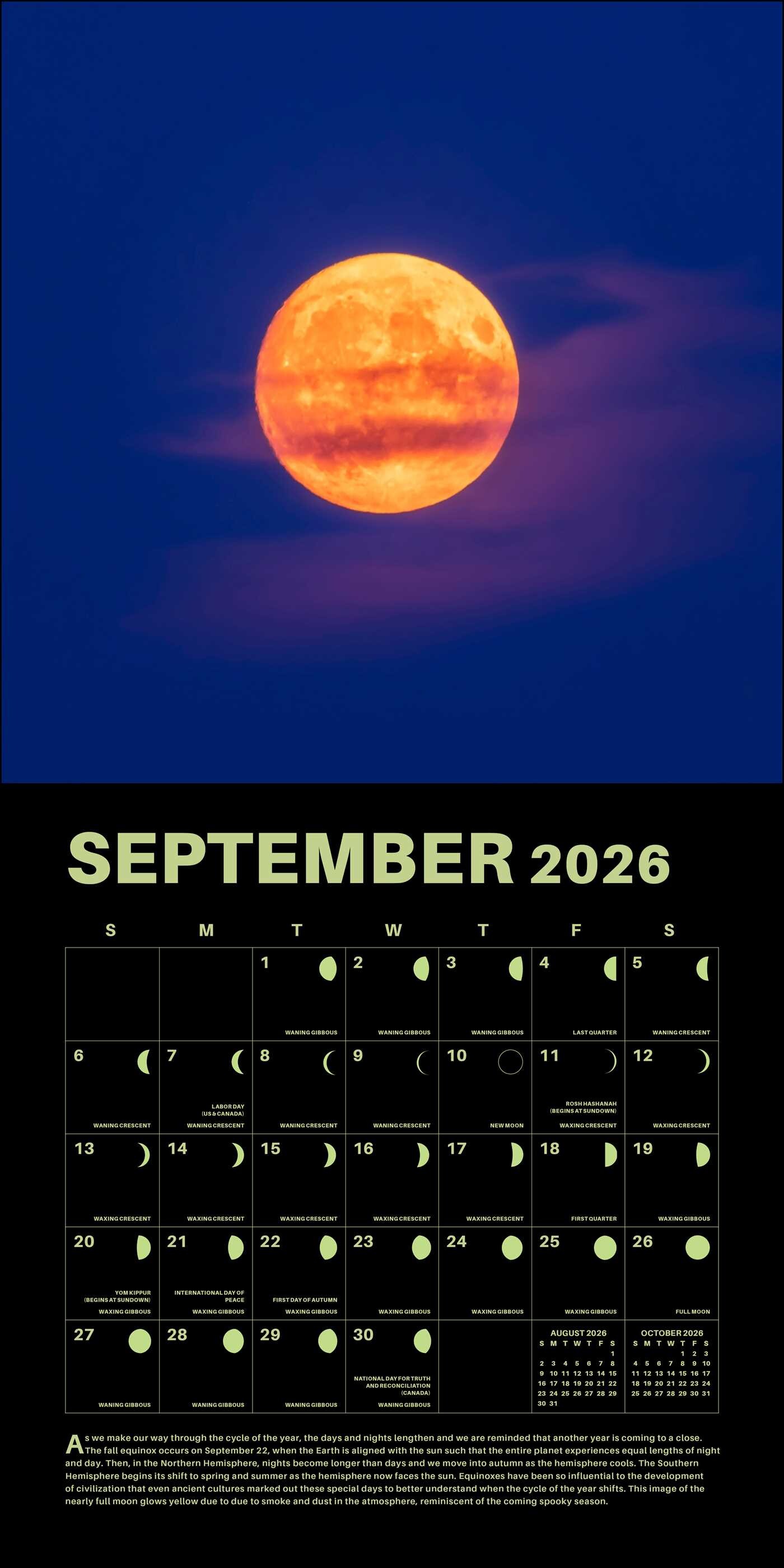 Lunar 2026 Wall Calendar Book Summary & Video Official Publisher