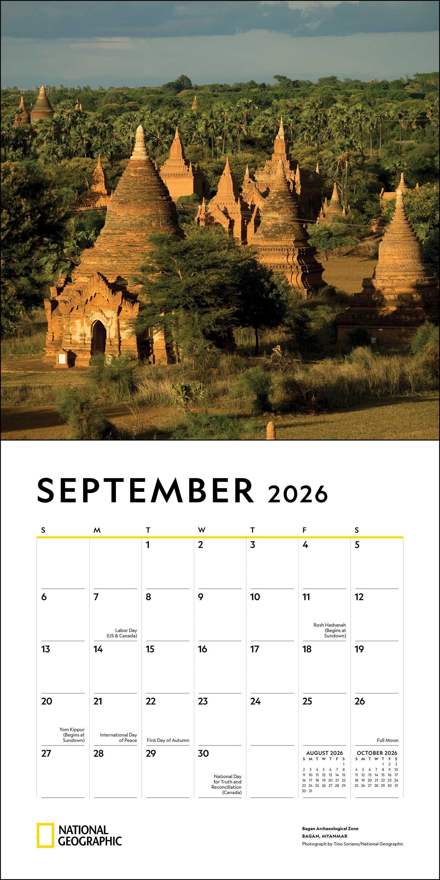 National Geographic Journeys of a Lifetime 2026 Wall Calendar Book