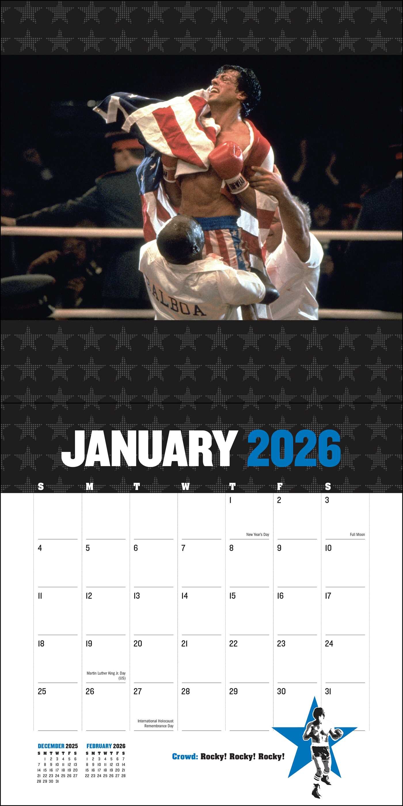 Rocky 2026 Wall Calendar Book Summary & Video Official Publisher