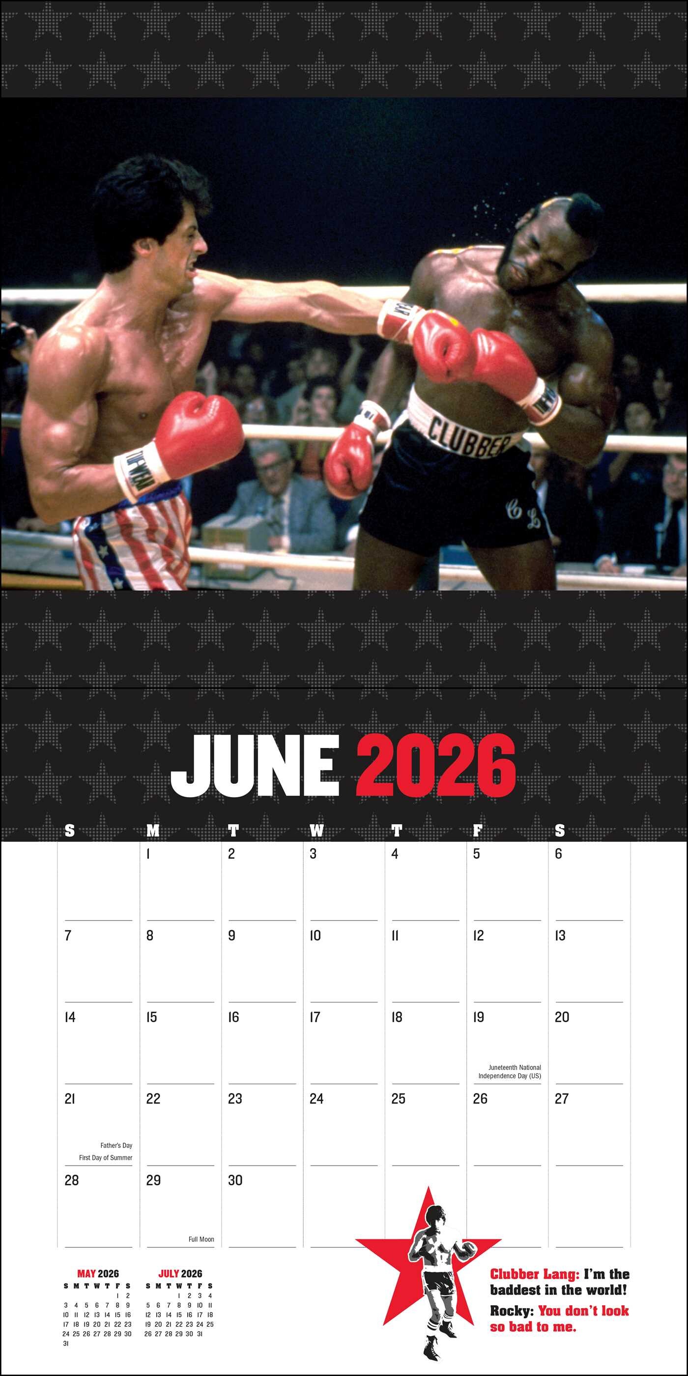 Rocky 2026 Wall Calendar Book Summary & Video Official Publisher