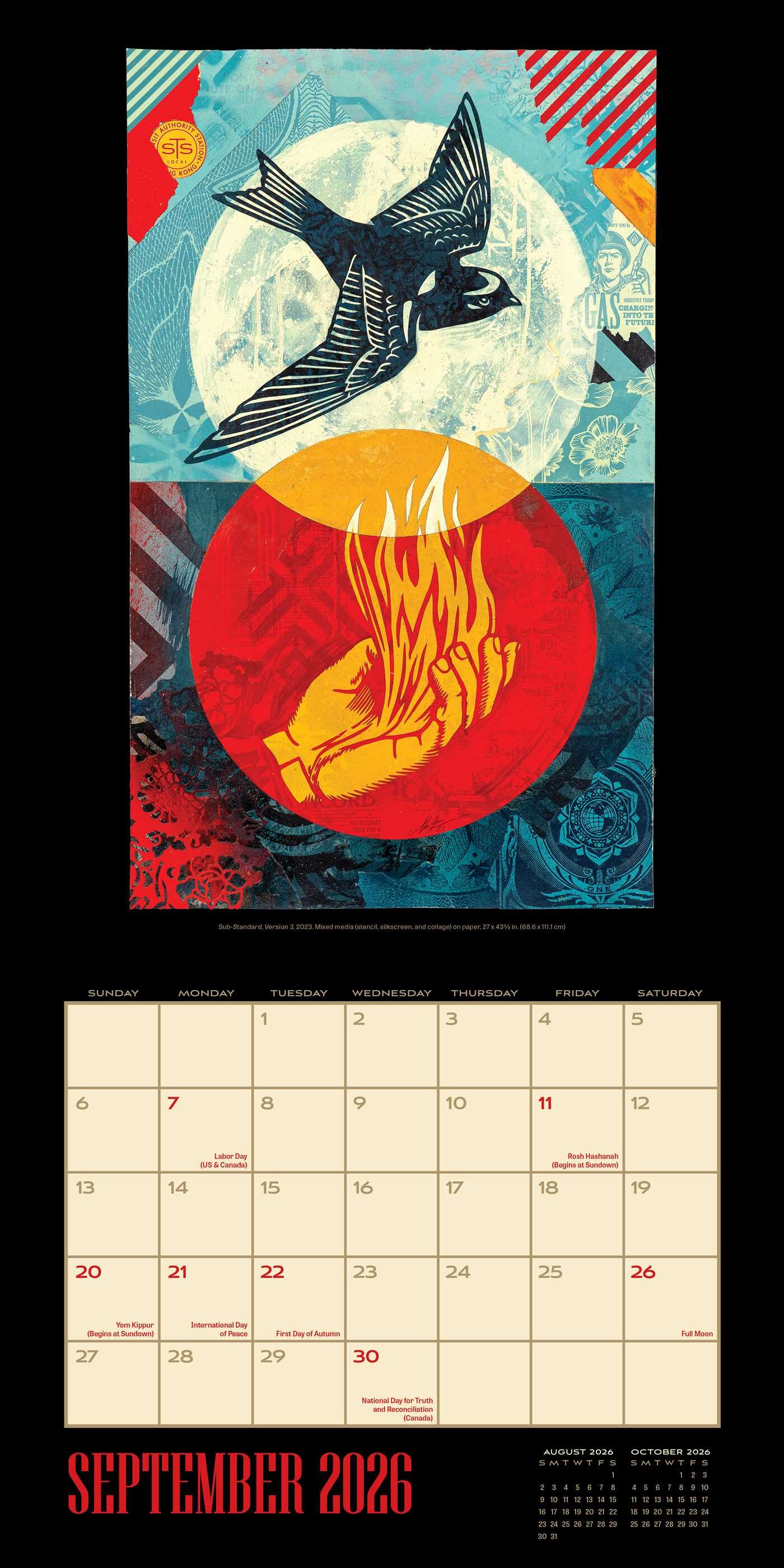 Shepard Fairey 2026 Wall Calendar Book Summary & Video Official