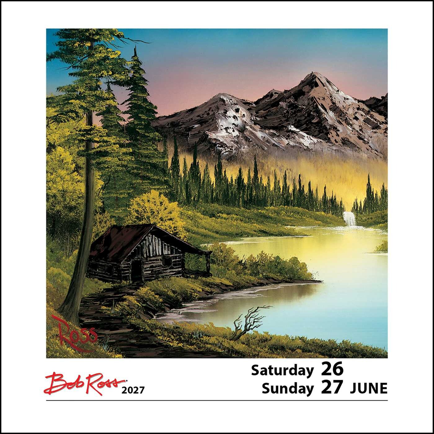 Bob Ross 2027 Day-to-Day Calendar
