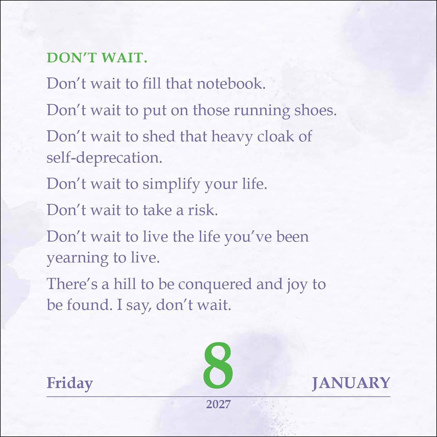 Only Love Today 2027 Day-to-Day Calendar