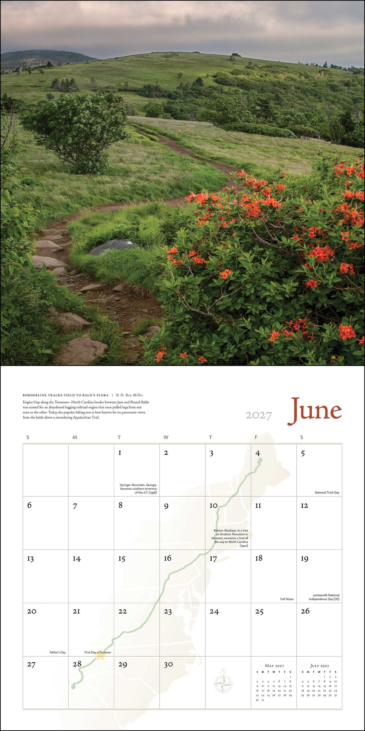 Appalachian Trail 2027 Wall Calendar
