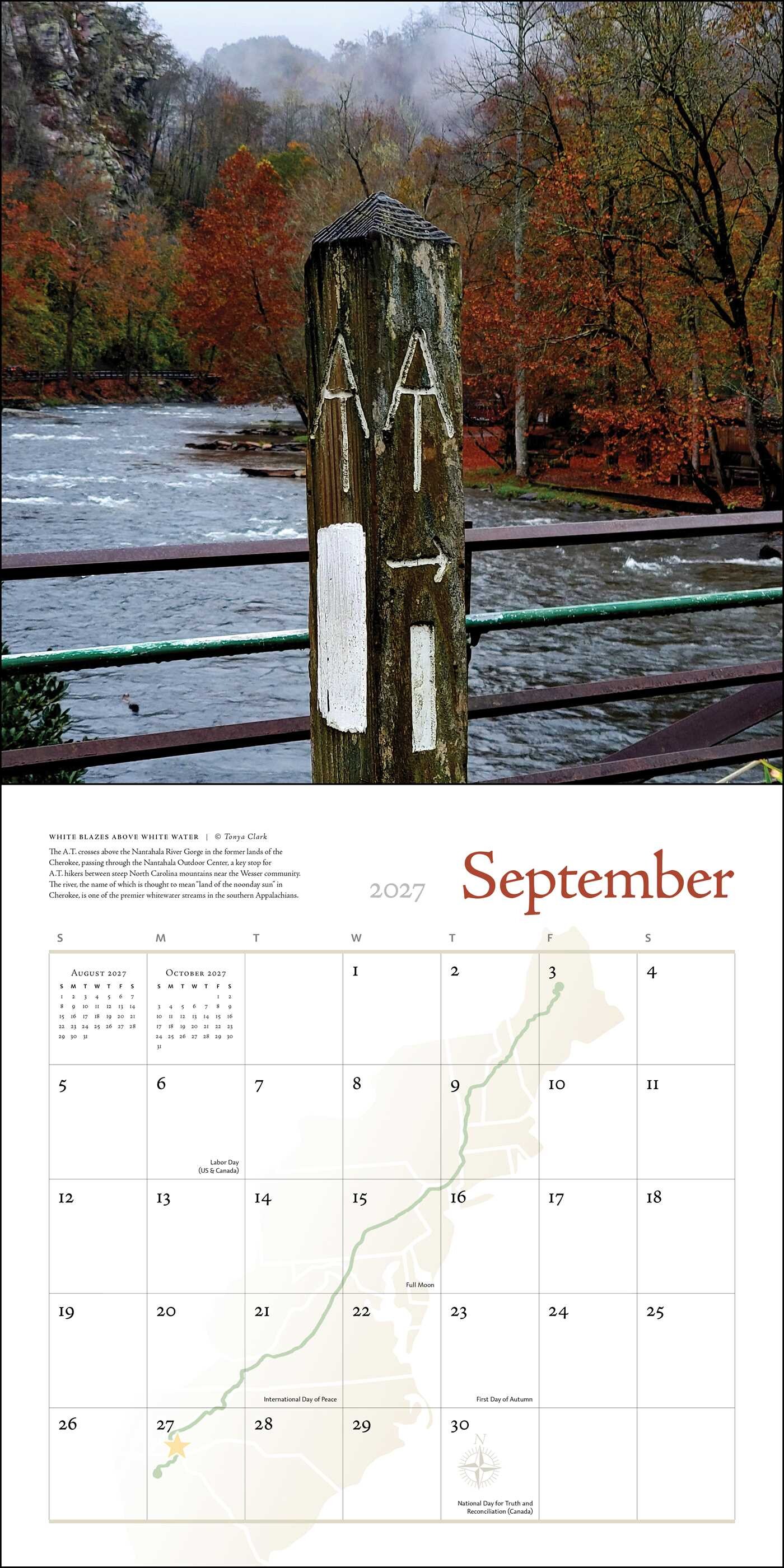 Appalachian Trail 2027 Wall Calendar