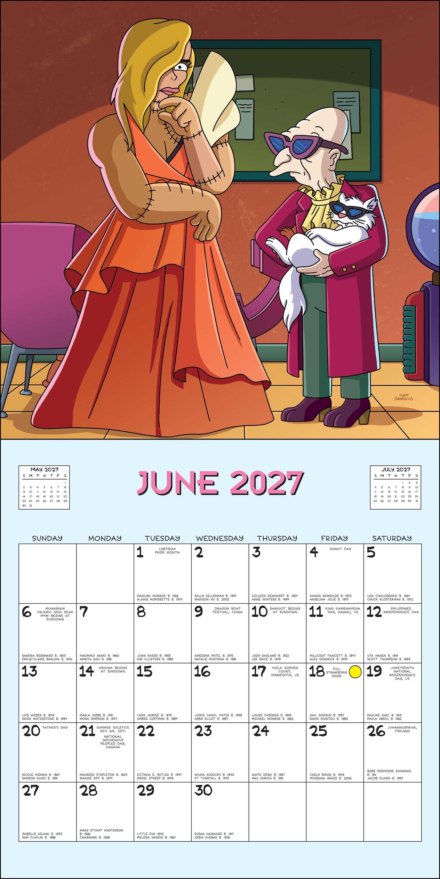 Futurama 2027 Wall Calendar