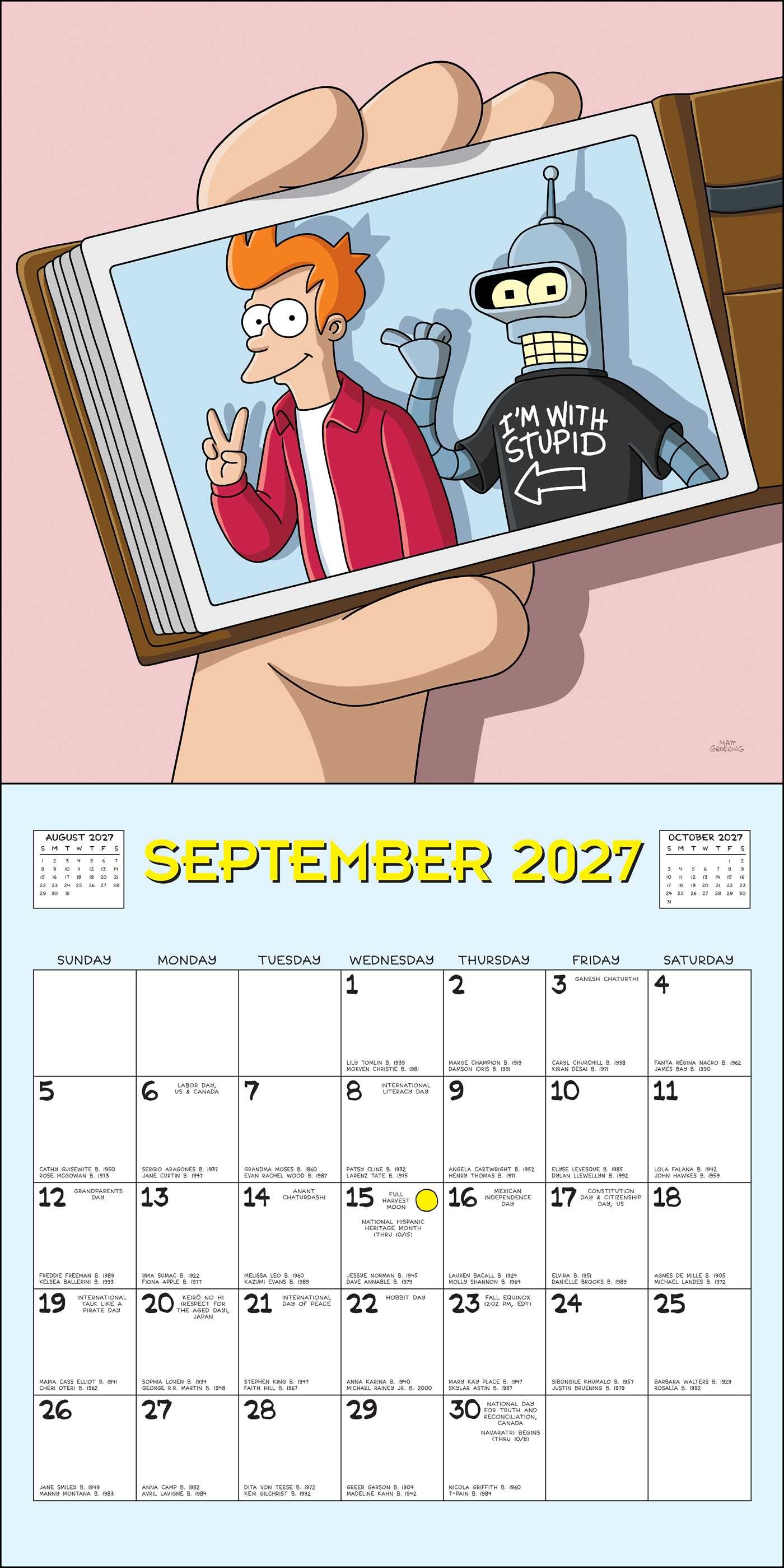 Futurama 2027 Wall Calendar