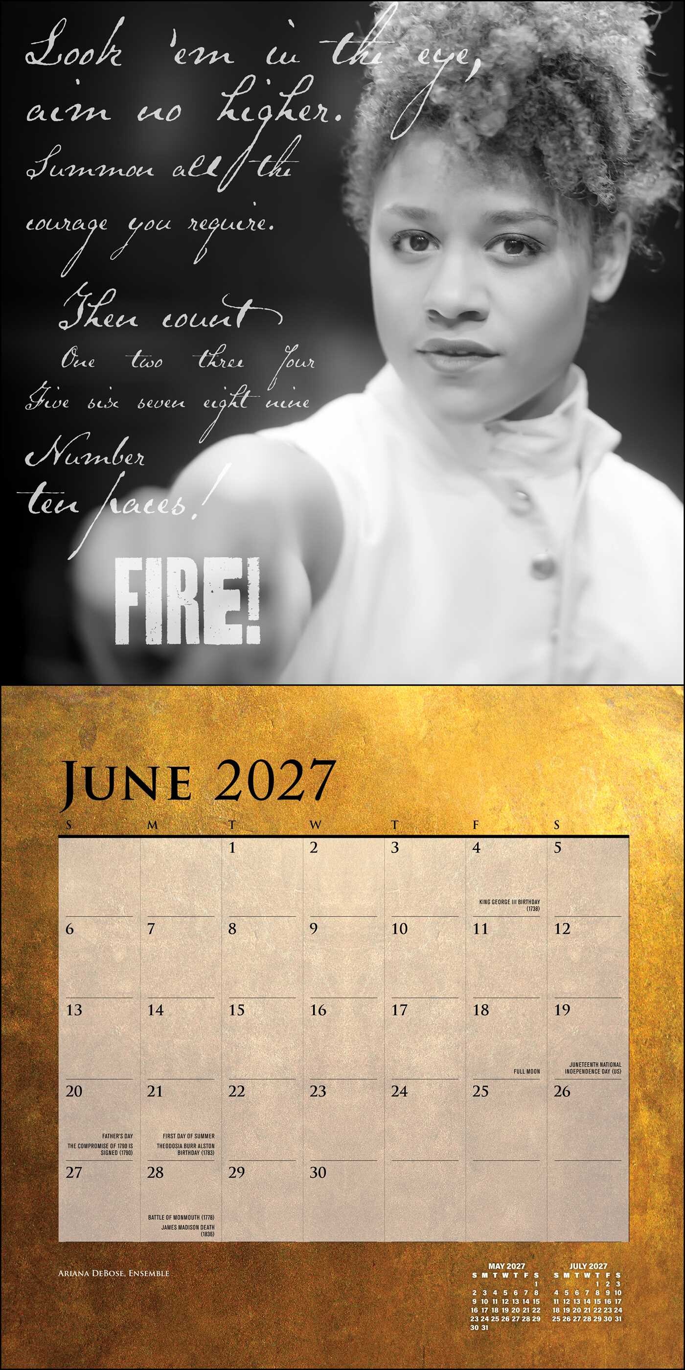 Hamilton 2027 Wall Calendar