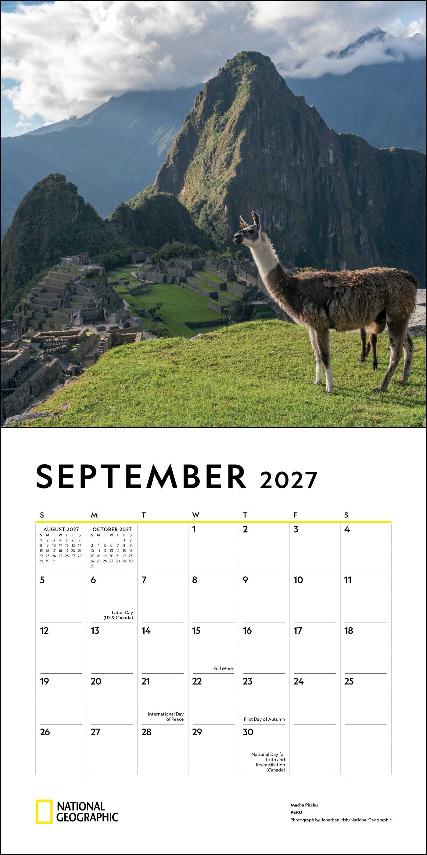 National Geographic: Journeys of a Lifetime 2027 Wall Calendar