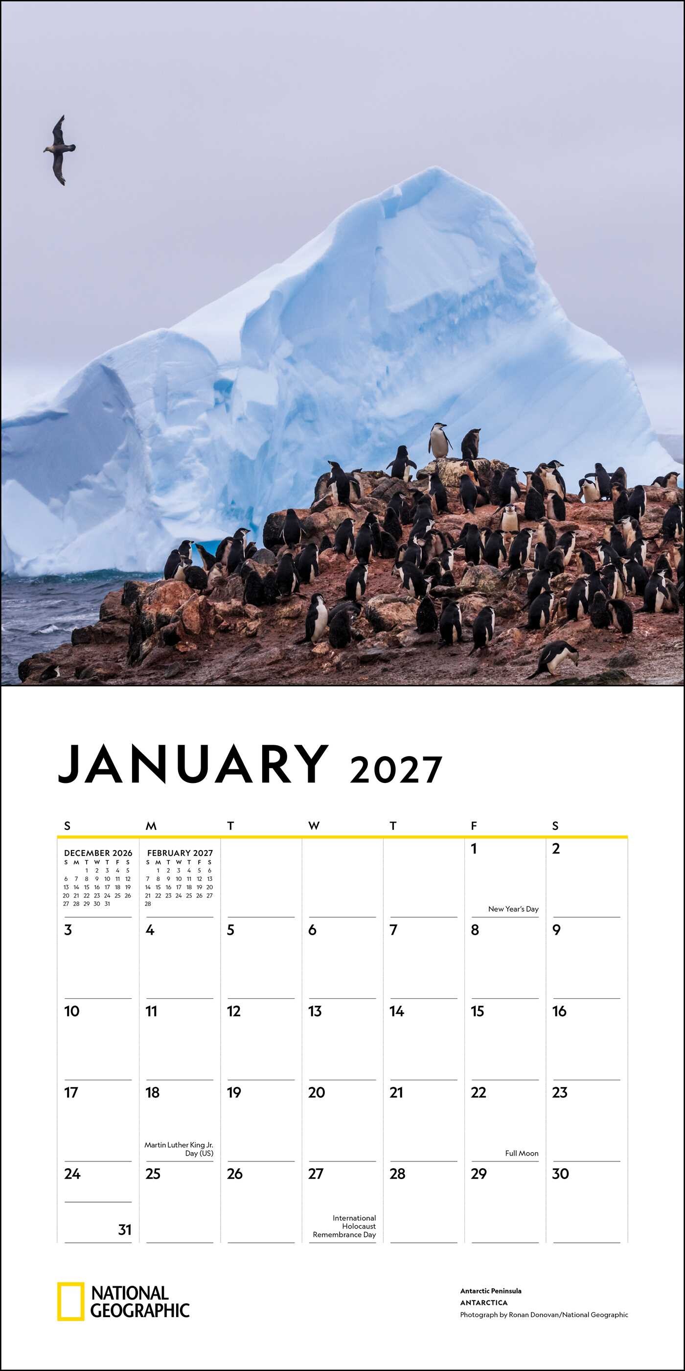 National Geographic: Most Beautiful Places 2027 Wall Calendar