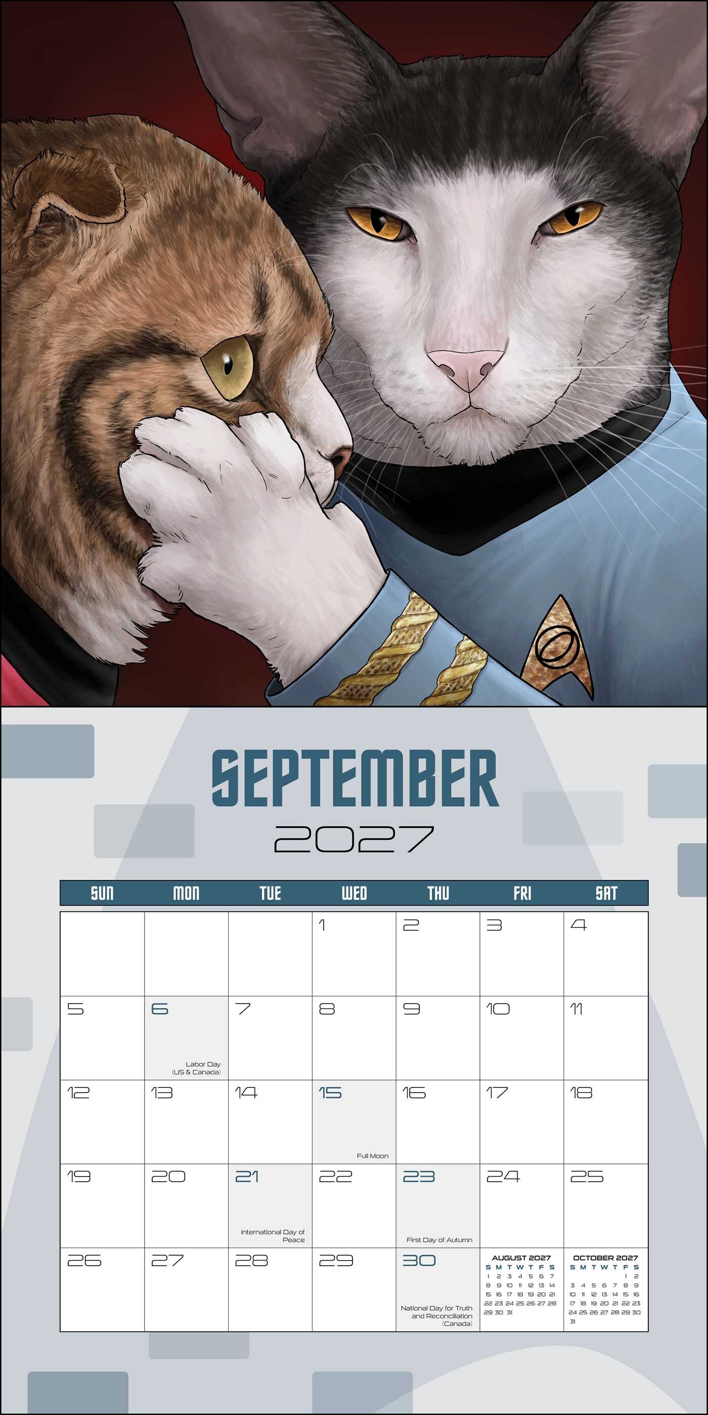 Star Trek: Cats 2027 Wall Calendar