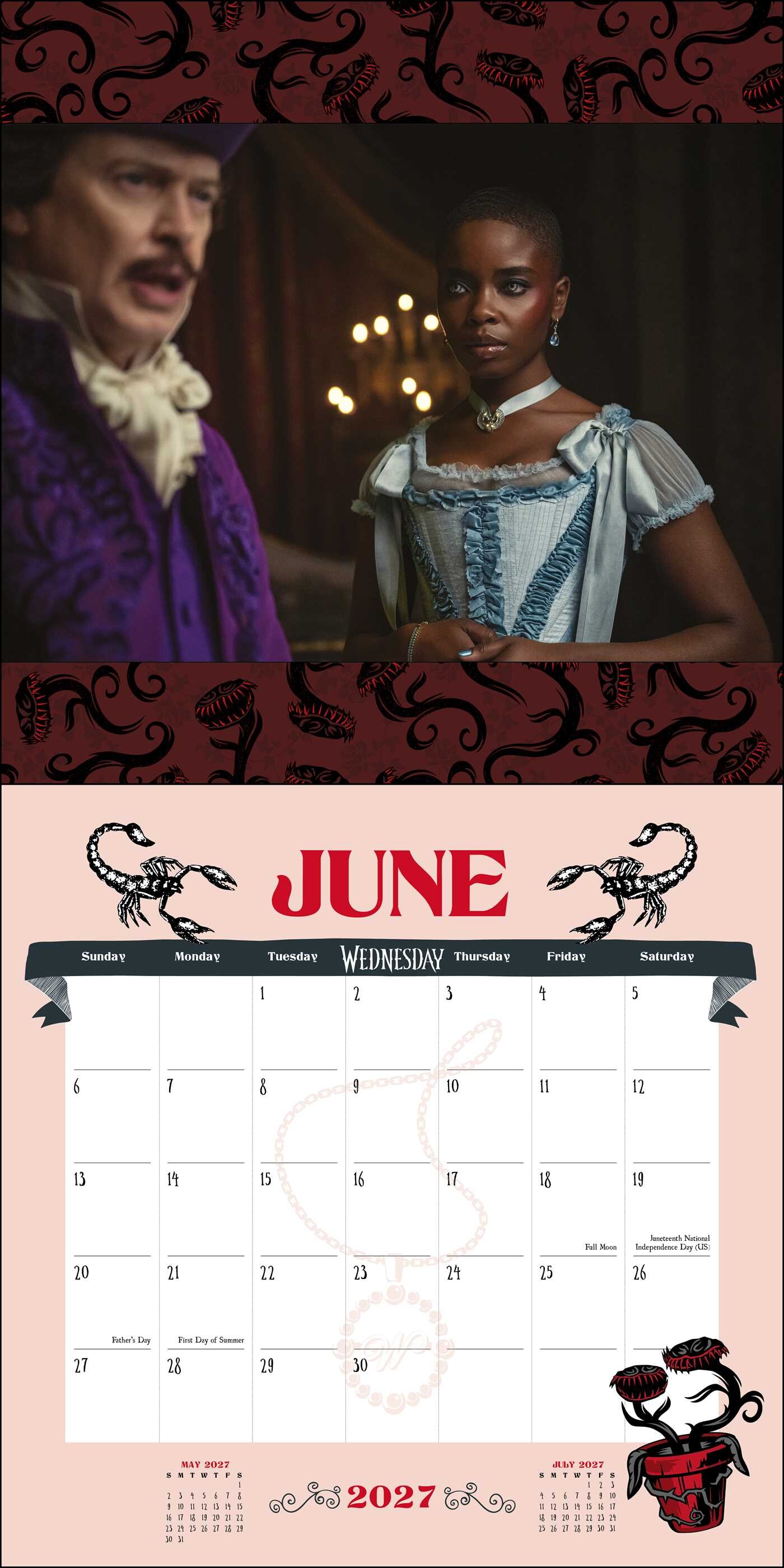 Wednesday 2027 Wall Calendar (Includes Stickers)