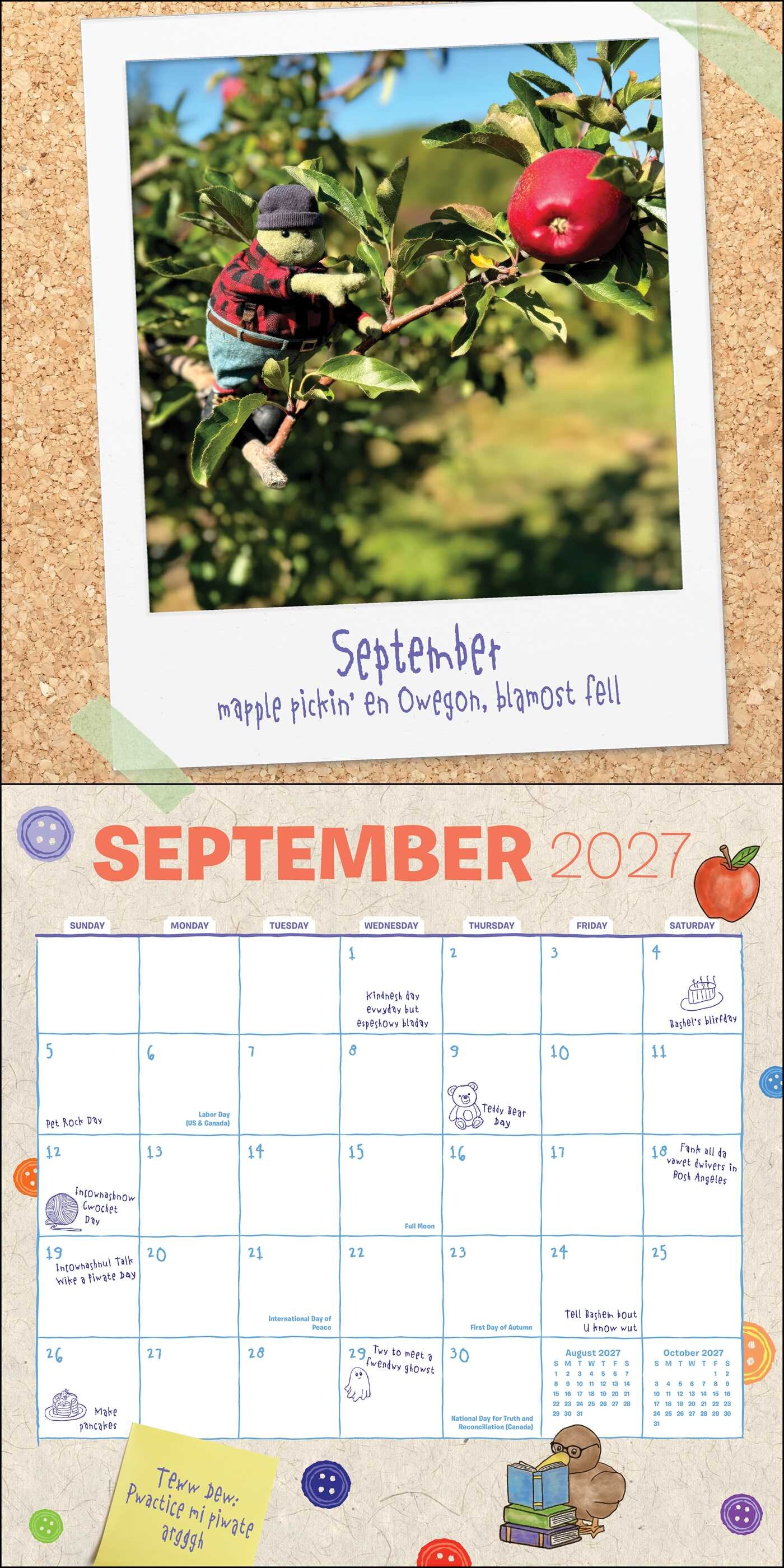 Tiny Chef 2027 Wall Calendar with Bonus Stickers