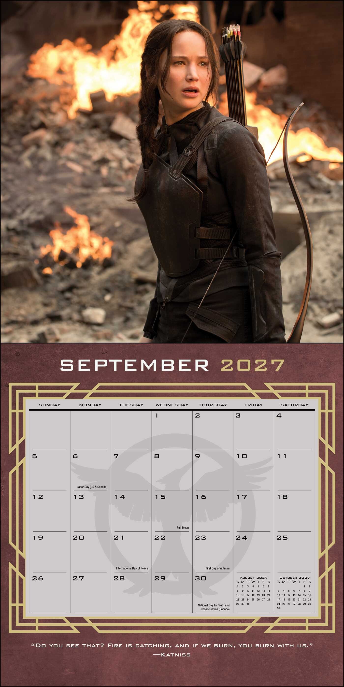 Hunger Games 2027 Wall Calendar (Includes Full-Color Poster)