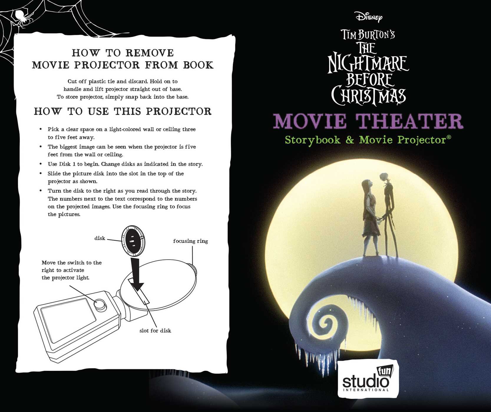 Disney: Tim Burton's The Nightmare Before Christmas Movie Theater Storybook & Movie Projector