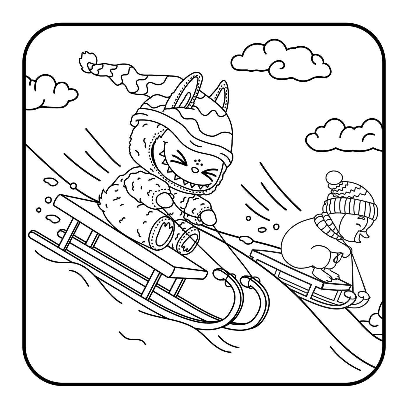 Very Merry Lafufu Cosy Colouring Book