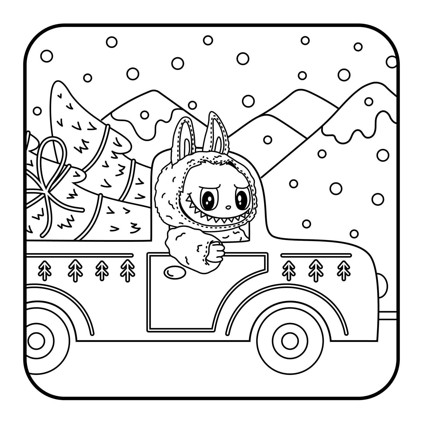 Very Merry Lafufu Cosy Colouring Book