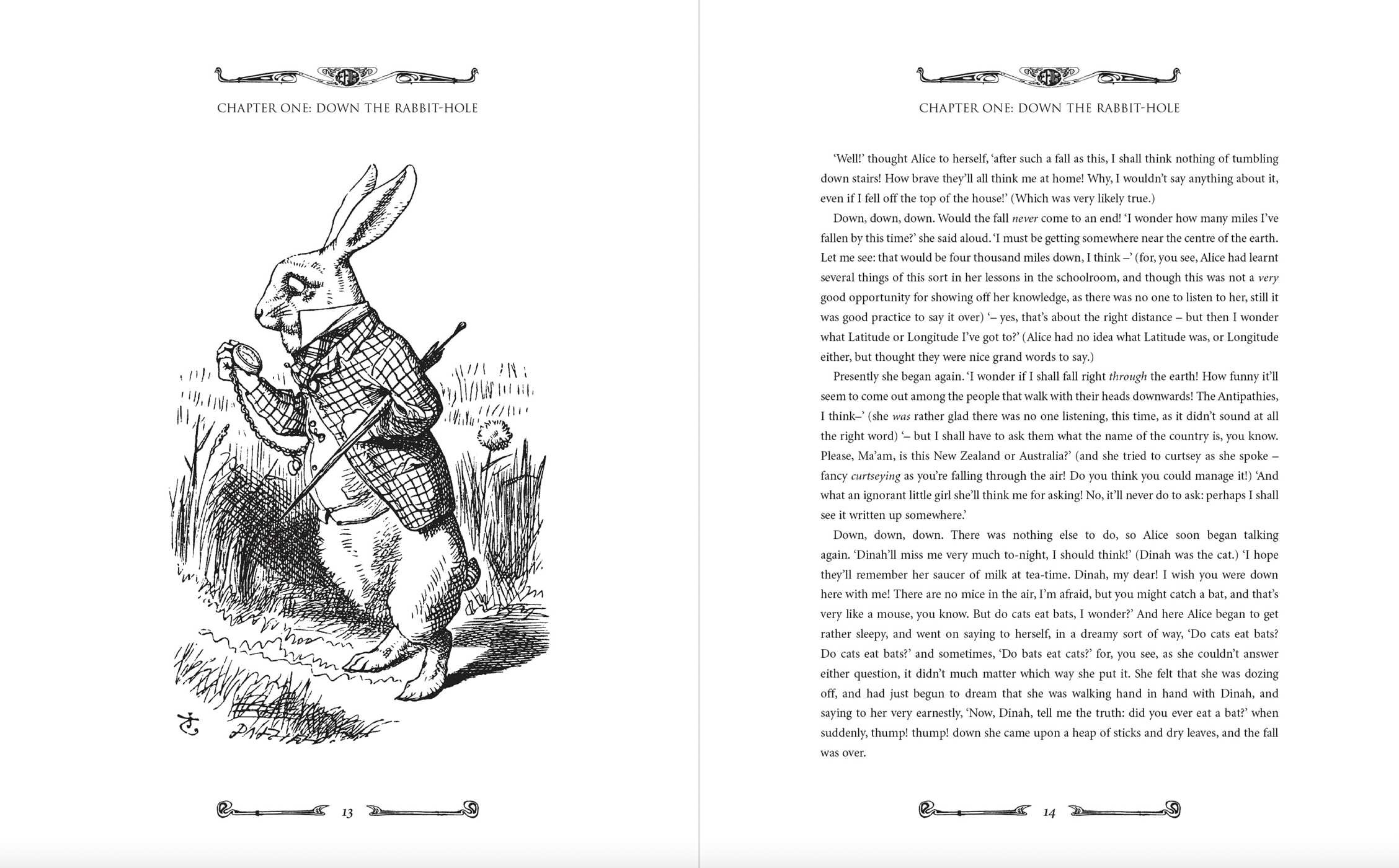Alice's Adventures In Wonderland and Through the Looking Glass