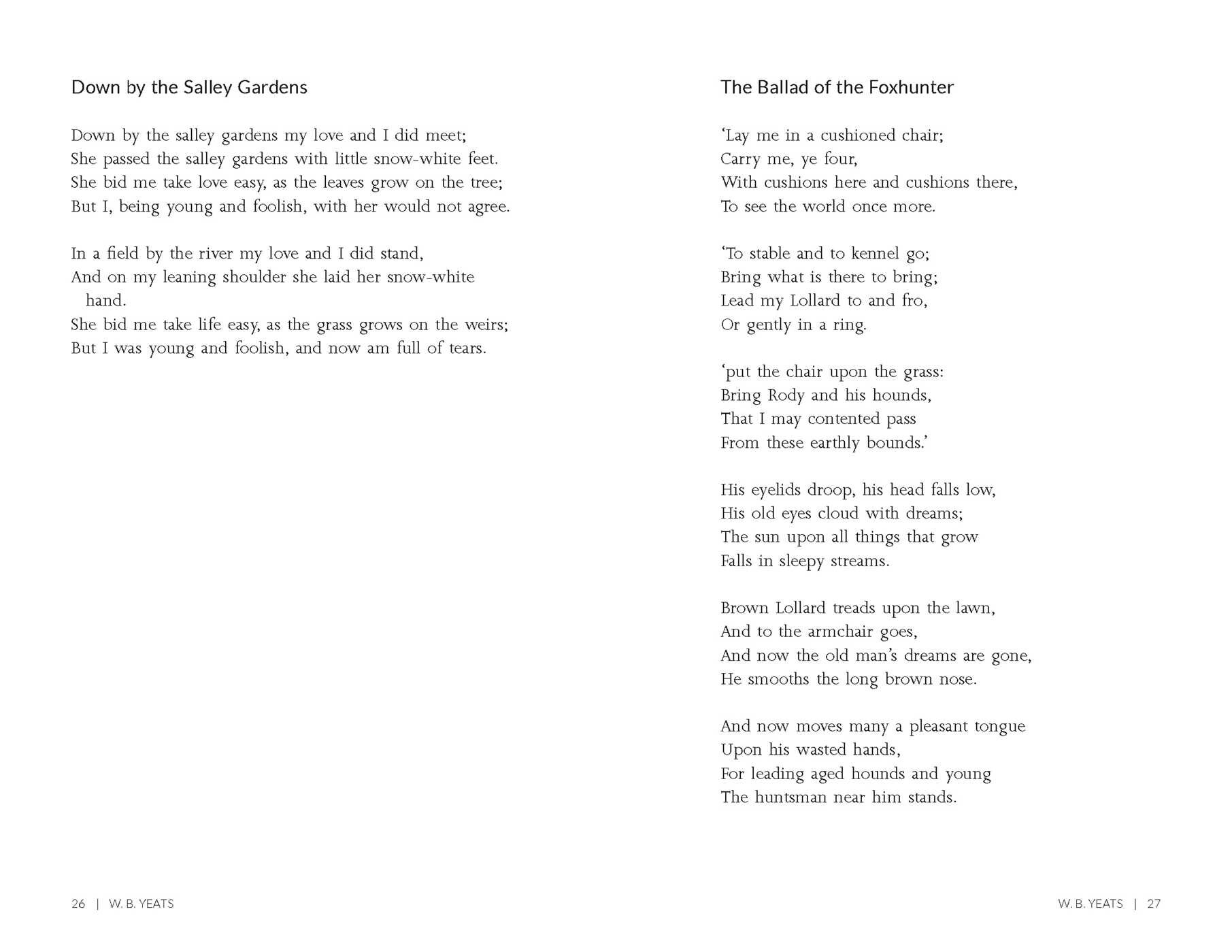 Poetry of W. B. Yeats