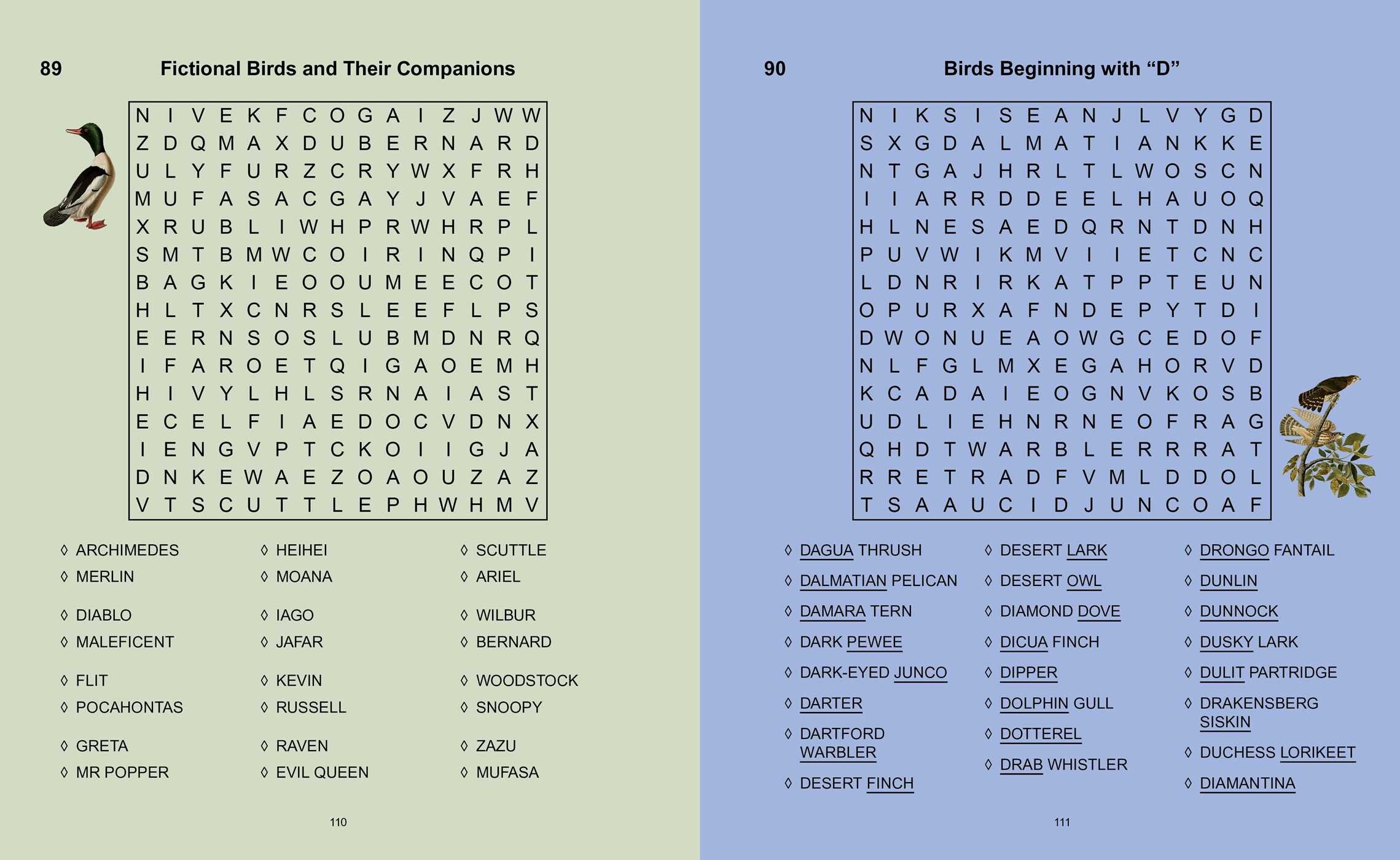 Audubon's Birds Wordsearch