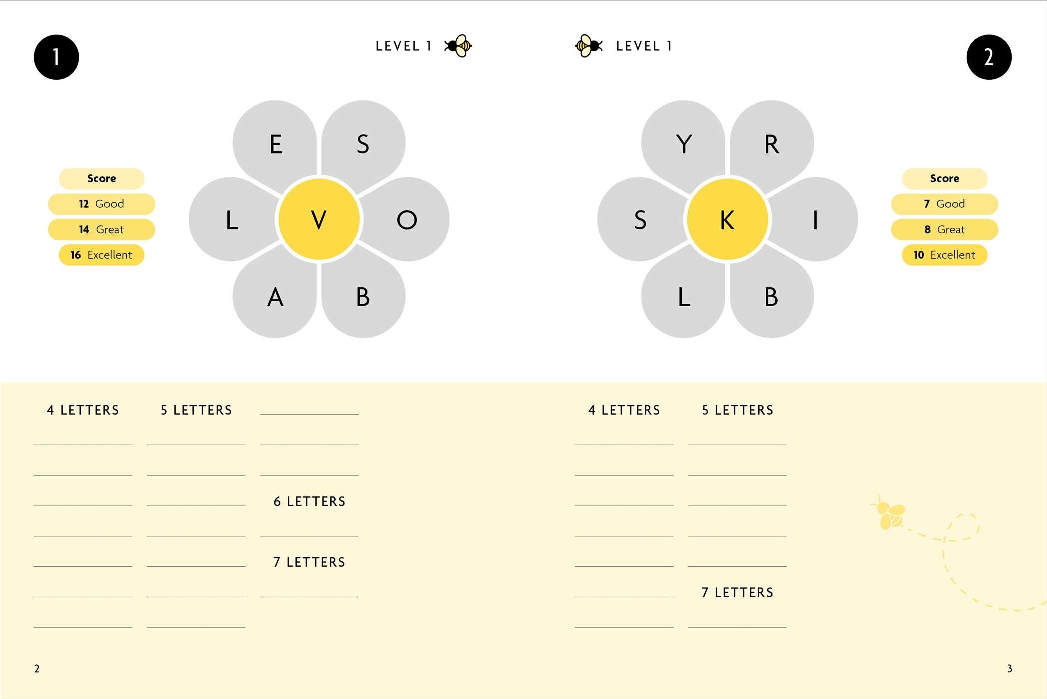 Spelling Bee Word Puzzles