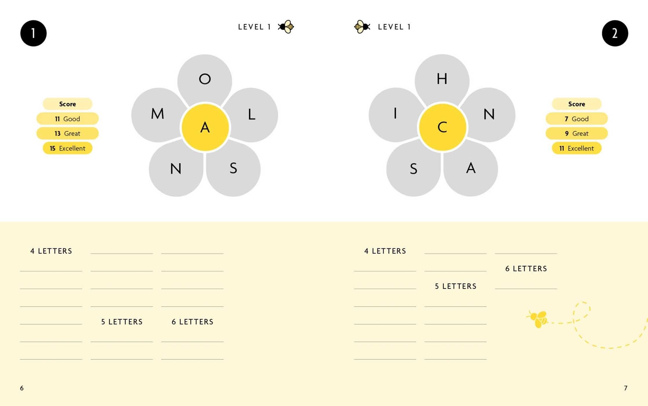 Spelling Bee Word Puzzles