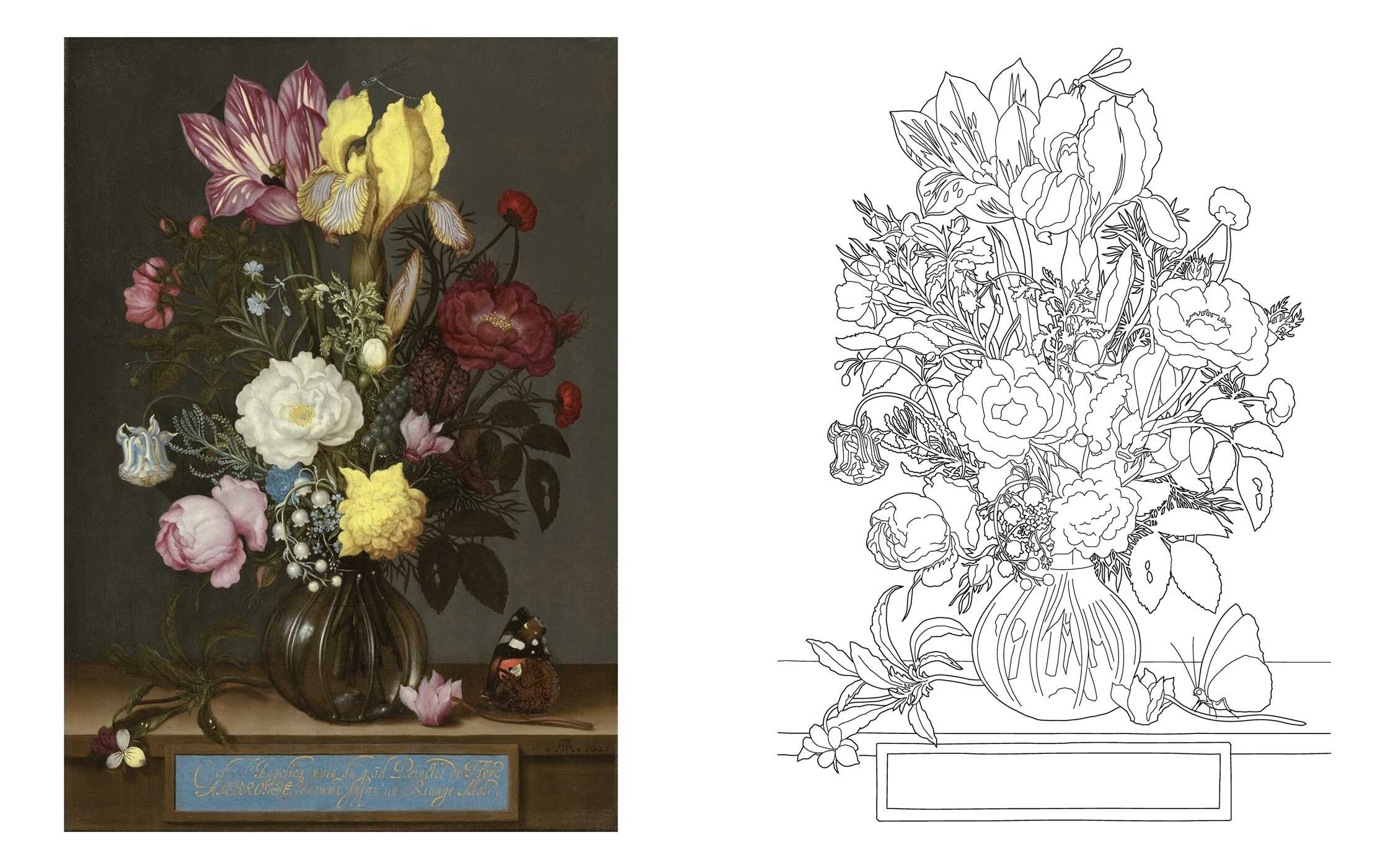 Beautiful Floral Art Coloring Book