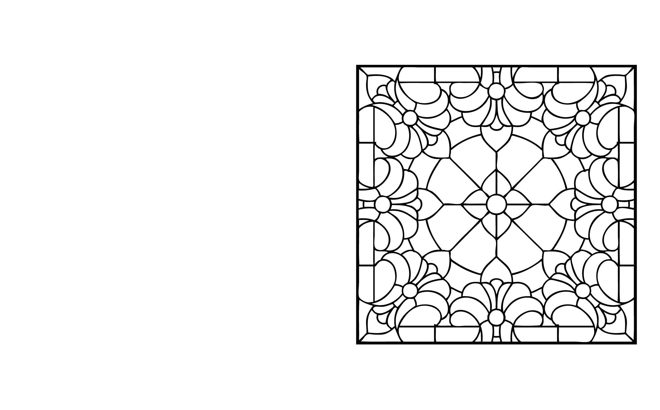 Stained Glass Coloring Book